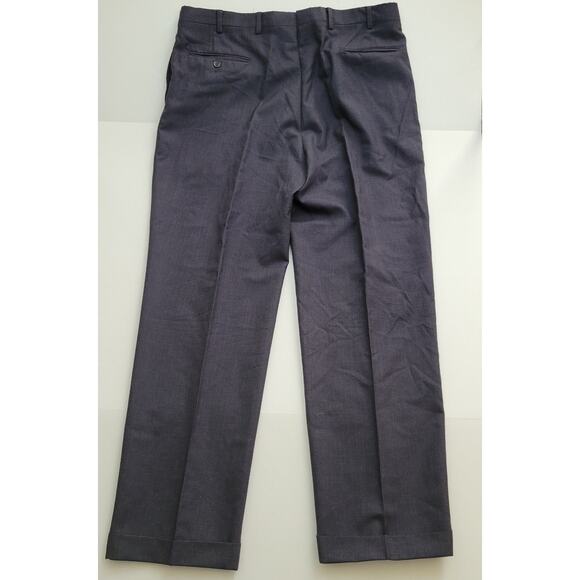 Jos A. Bank 2 PC 100% Wool Dark Charcoal Gray Plaid 2 Button Suit 46R Pant 38/32 - Picture 11 of 11